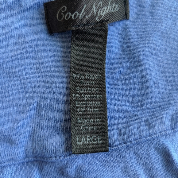 Soma cool nights blue faux wrap sleep tank pajama top size L EUC - Picture 7 of 8